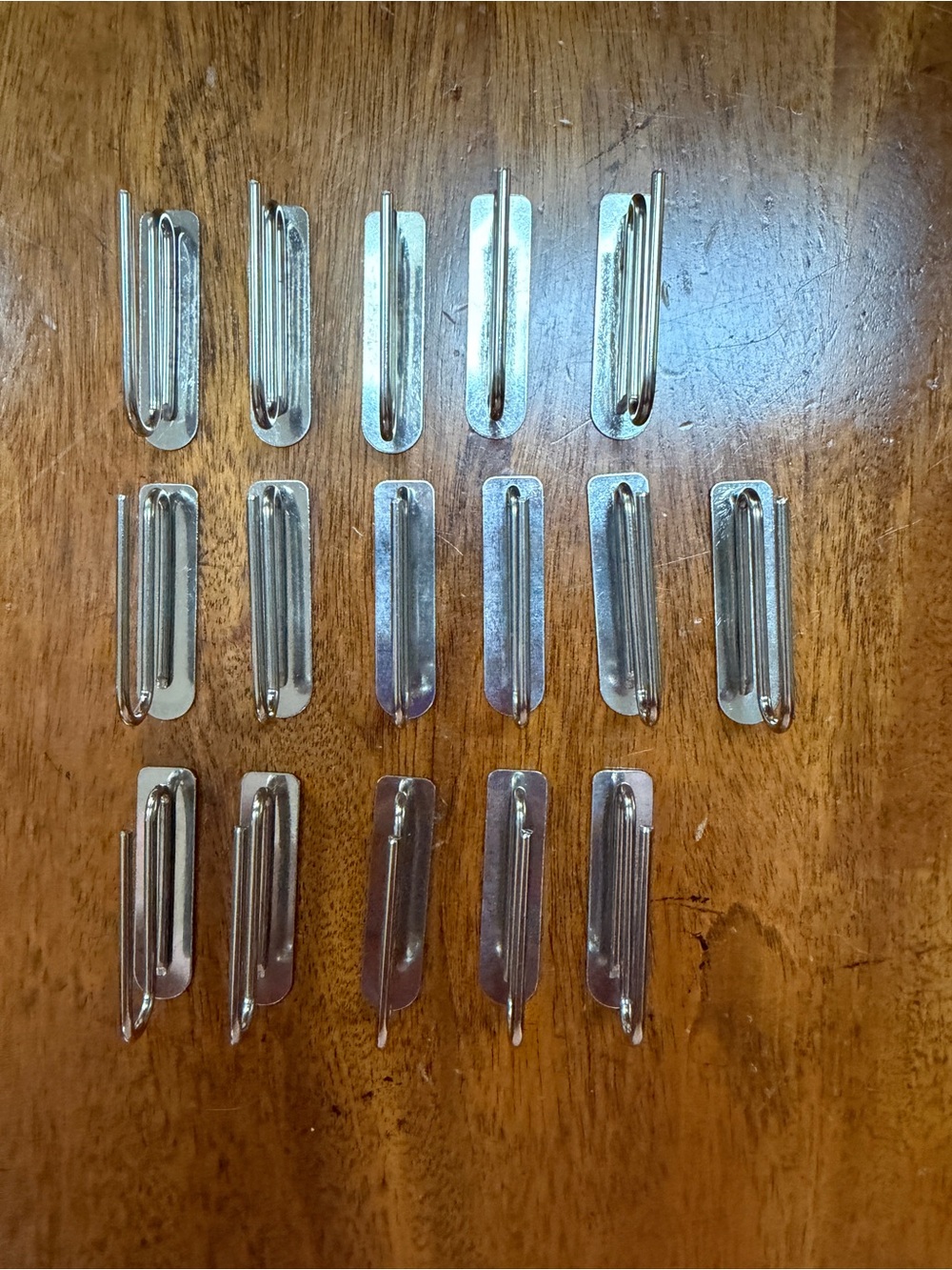 Pottery Barn metal curtain clips, drapery hooks, set of 16. new, never used.